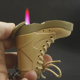 Stylish Leather Boot Craft Torch Lighter Classic Open Windproof Flame Integrated Bottle Opener Unique Novelty Men Smoking Gadget