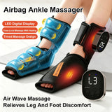 Cordless Foot Ankle Massager Airbag Kneading Foot Massage Compression Warm Feet Relaxblood Circulation Vibration Feet Massage