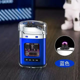 Waterproof Lighter Double Arc Mini Electronic Windproof Lighter Electric Transparent USB Rechargeable Lighters Outdoor Camping