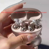 Creative Butterfly Earphone Clips Silver Tassels Headphone Accessories Two Pieces Set Artificial Crystals Earphone Decorations