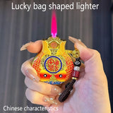 Lucky Bag Fun Welfare Design Double Fish Windproof Lighter Inflatable Blue Flame Giant Discount Butane Lighter