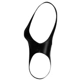 S- XL PU Faux Leather Sexy Extreme Micro Thong Women Swimwear One Piece Swimsuit Female Bather Bathing Suit Swim Monokini K1985C