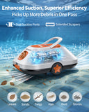 Cordless Robotic Pool Cleaner with 210Mins Long Runtime Automatic Pool Vacuum Smart Path Planning Auto-Parking Large Coverage Up to 2200 Sq.Ft
