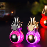 Ransparent Electric Butane Gas Lighter Windproof Straight Torch Lighter Colorful Lights Blue Flame Cool New Gift Hot Sales