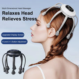 Cordless Electric Scalp Massager,360 Degree Head Massager with 8 Finger Tips, Deep Relaxing and Stress Relief Head Massager
