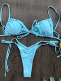 Sexy Ruffle Frilled Micro Thong Bikini 2025 Women Swimwear Female Swimsuit Two-pieces Bikini set String Bather Bathing Suit Swim