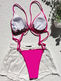 Sexy Extreme Mini Micro String Women Swimwear One Piece Swimsuit Female Cross Backless Monokini High Cut Bathing Suit Swim Lady