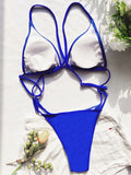 Sexy Extreme Mini Micro String Women Swimwear One Piece Swimsuit Female Cross Backless Monokini High Cut Bathing Suit Swim Lady