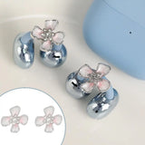 New Elegant Flower Shaped Headphone Rhinestones Buckles Clip On Attachment For FreeClip 1 2 Zircons Embellishment