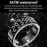 Smart Ring Display Screen and Touch, Wireless Charging,Smart Control,Health Manager,5ATM Waterproof For Men Women New Rings