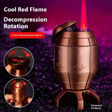Metal Rotating Decompression Rotating Lighter Windproof Spray Flame Bullet Butane Inflatable Lighter Personalized Men's Gift