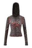 Gia 26SS Slim Fit Letter Printed Open Thread Design Hooded Zipper Short Jacket Pants Set