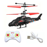 2-way remote control airplane infrared induction helicopter LED lights drone USB charging fighter model boy toy