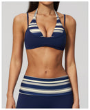 Women New Fake Two piece Yoga Bra Color Contrasting Back Sports Bra Gym Strap Hanging Neck Strap Fitness Bra Sports Bra Female