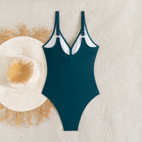 S - XXL Twist Front V Neck One Piece Swimsuit Women Swimwear Female Slim Monokini Backless Bathing Suit Swim Beachwear Bodysuit