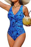 S - XXL Twist Front V Neck One Piece Swimsuit Women Swimwear Female Slim Monokini Backless Bathing Suit Swim Beachwear Bodysuit