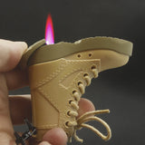 Stylish Leather Boot Craft Torch Lighter Classic Open Windproof Flame Integrated Bottle Opener Unique Novelty Men Smoking Gadget