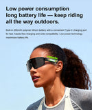 Lenovo AI Smart Glasses ChatGPT 8K Camera 2400W Anti-shake Cycling Video&Photo Sport Sunglasses DualMic 32GB Windproof Goggles