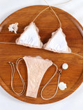ZRTAK Sexy Lace Bordered Bikini Micro Thongs Bathing Suit Swimsuit Women Biquini Bandage Beachwear Swimwear 2 Piece Bikini Sets