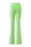 gia slim fit letter printed open thread design hooded zipper short jacket pants set