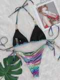 Gradient Snake Skin Bikins 2025 Diamond Bikini Female Swimsuit Women Swimwear Two-pieces Bikini Set Mini Micro Bathing Suit Swim