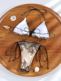ZRTAK Sexy Lace Bordered Bikini Micro Thongs Bathing Suit Swimsuit Women Biquini Bandage Beachwear Swimwear 2 Piece Bikini Sets
