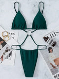 Sexy Extreme Mini Micro String Women Swimwear One Piece Swimsuit Female Cross Backless Monokini High Cut Bathing Suit Swim Lady