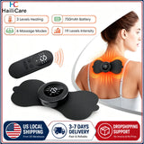 EMS Back And Neck Massager Wireless Pulse Heating Cervical Massage Patch 6 Mode 19 Level Mini Electric Muscle Stimulator Sticker
