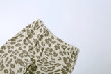 Weird Puss Letter Leopard Print 2 Piece Set Women Casual Zip Hooded Crop Jacke+Leggings Matching Stretch Sporty Street Outfits