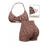 2PCS Seamless Dot Print Sports Bra Yoga Set VHigh Waist Biker Scrunch Shorts Outfit Workout Tracksuit For Women Active Wear XP36