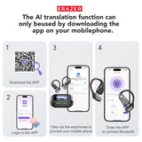[AI Translator Earbuds]Erazer XP6 Wireless Headphones Gaming Headset Equalizer APP Bluetooth Earphones Waterproof Powerful Sound