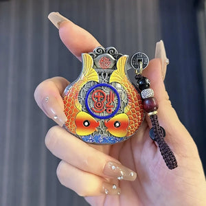 Lucky Bag Fun Welfare Design Double Fish Windproof Lighter Inflatable Blue Flame Giant Discount Butane Lighter