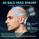 Solimpia 6-Blade Electric Shaver for Man Portable Magnetic Charging Bald Head Trimmer Multi-Functional Shaving Machine
