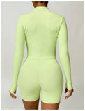 New Running Elasticity Yoga Jacket Zipper Slimming Top Coat Women's Sports Jacket Gym Workout Sports Long Sleeves Women Tights