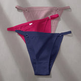FINETOO 3Pcs/set Women's Cotton Panties Low Waist Bikini Briefs M-2XL Ladies Underwear Female Soft Solid Underpants Lingerie New