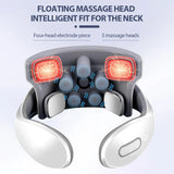 TENS Pulse Neck Massage Household Cervical Spine Massager Wireless Smart Sholder Cervical Massager Heating Muscle Punch Beating