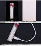 Charging personalized creative gift for women with diamond studded USB cigarette lighter encendedor eléctrico  gadgets for men