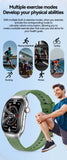 LAXASFIT New Bluetooth Call Smart Watch for Men 2.01" HD Curved Screen Sports Watch Health Monitor Smart Watch for Android iOS