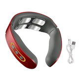 Electric Neck and Shoulder Pulse Massager 6 Mode 9 Levels Adjustable Cervical Vertebra Relax Pain Relief Kneading Machine