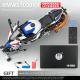 Remote start 1:6 For BMW S1000RR alloy die-casting motorcycle model sound light dynamic collection hobbies birthday Gift boys