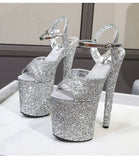 Korean Style Nightclub Catwalk Shoes 20 Cm Waterproof Platform Hentiangao High Heel Sandals Middle Eastern Fashion And Elegant