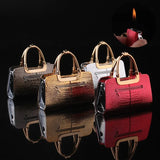 Mini Fashion Women's Bag Inflatable Lighter Open Flame Butane Gas Metal Lighter Women's Gift Cigarette Accessories
