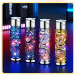 Metal Relief Lantern Inflatable Lighter Portable Windproof Butane Turbine Torch Jet Blue Flame Cigar Tool Fashionable Men's Gift