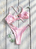 Miyouj Push Up Bikinis New Two Piece Suit 2026 Bathsuit Sexy Bikini Sets Hollow Out Swimsuit String Bathwear Low Waist Swimwear