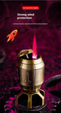 Metal Rotating Decompression Rotating Lighter Windproof Spray Flame Bullet Butane Inflatable Lighter Personalized Men's Gift