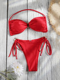 Miyouj Push Up Swimwear High Cut Bikinis Sexy Two Piece Suits Solid Bikini Set New Swimsuits String Bathsuit 2026 Swimsuit