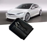 For Tesla Model X central armrest box storage box Model S wireless charging box