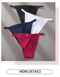 FINETOO 3Pcs/set Women's Cotton Panties Low Waist Bikini Briefs M-2XL Ladies Underwear Female Soft Solid Underpants Lingerie New
