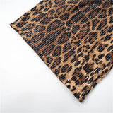 Shestyle V Neck Sequin Mini Sexy Dress Women Backless Sleeveless Halter Leopard Sheath Skinny Party Outfits Dot Brown Wild 2025