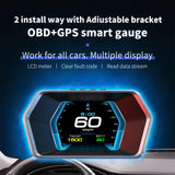 P17 HUD OBD2 GPS On-board Computer Car Electronics Accessories Head Up Display Vehicle Speed Voltage With Overspeed Alarm Gauge